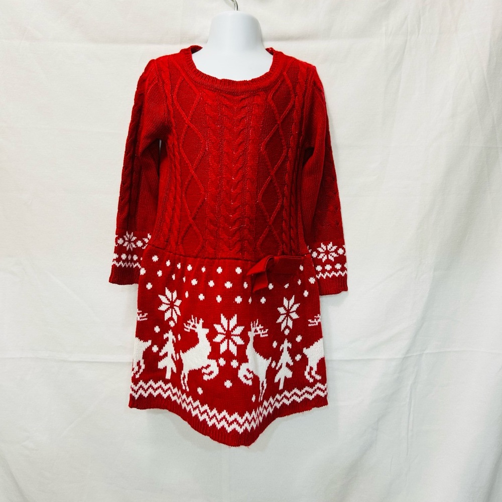 Girls LOVE TO BE LOVED Christmas Sweater Dress